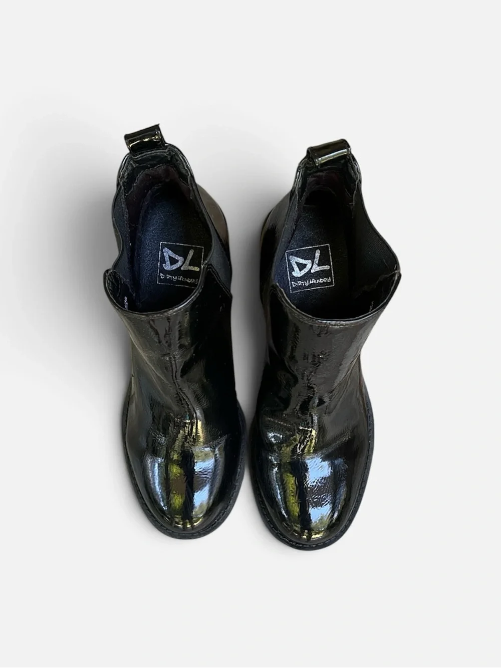 Dirty Laundry Patent Lita Chelsea Boot in Black Size US 5 1/2; EU 36